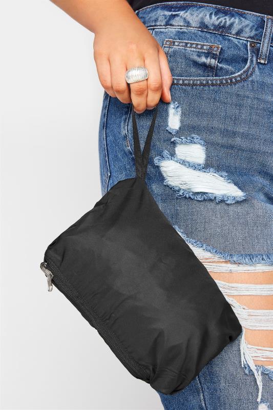 Plus Size Black Contrast Drawstring Pocket Parka | Yours Clothing 6