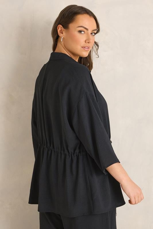 EVANS Plus Size Black Collared Shacket | Evans 4