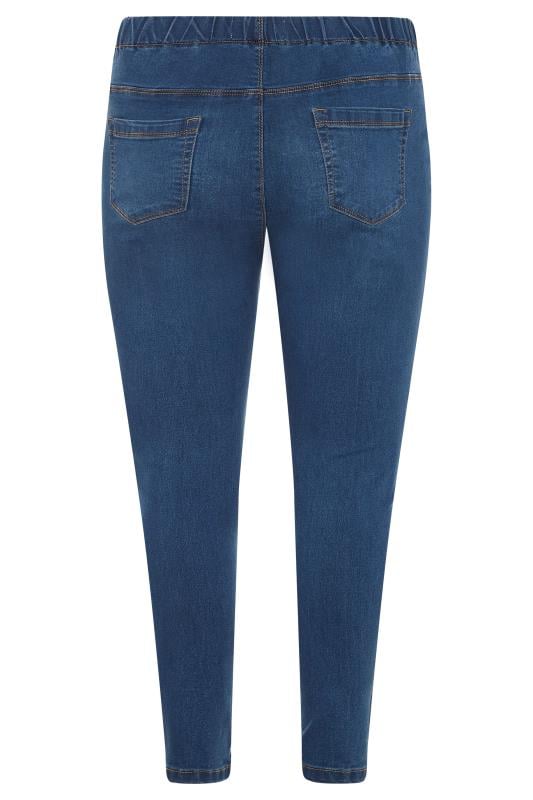 YOURS FOR GOOD Mid Blue Pull On JENNY Jeggings | Yours Clothing 7