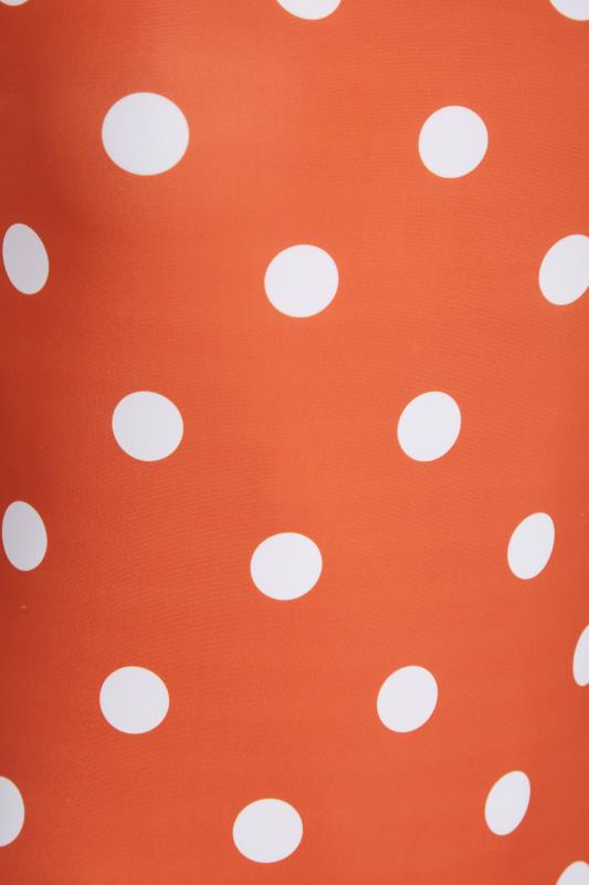 LTS Tall Women's Rust Orange Polka Dot Swimsuit | Long Tall Sally 6