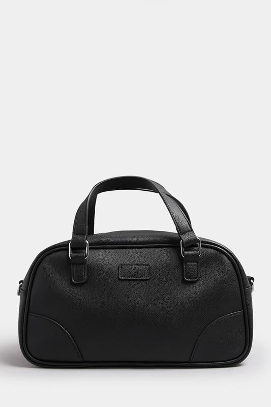 Black Faux Leather Cross Body Bag