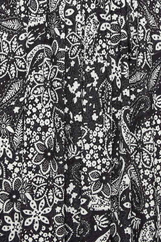 YOURS Plus Size Black Paisley Print Wrap Maxi Dress | Yours Clothing 5