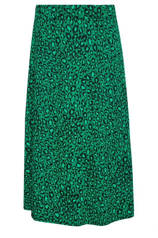 M&Co Green Animal Print Print Jersey Midi Skirt | M&Co 4