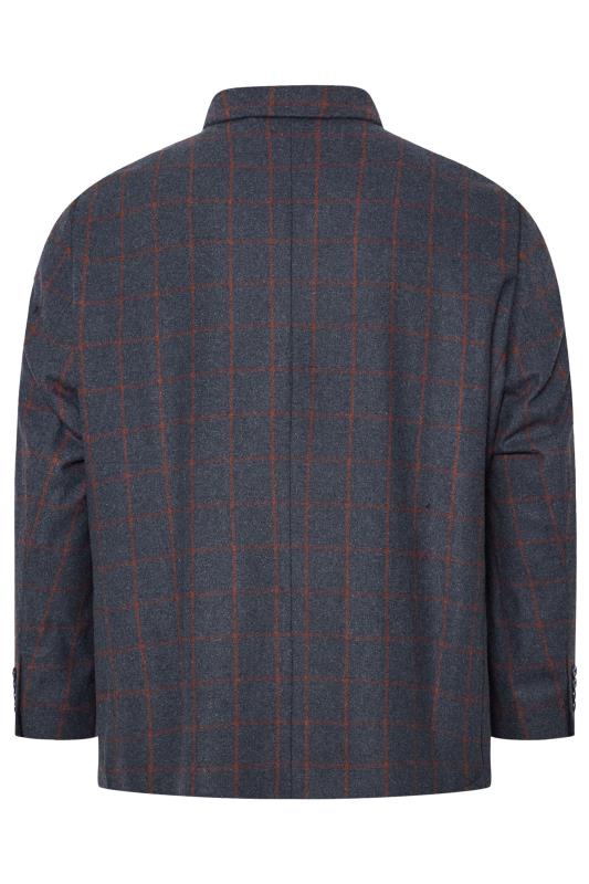BadRhino Tailoring Big & Tall Blue & Red Checked Suit Jacket | BadRhino 11