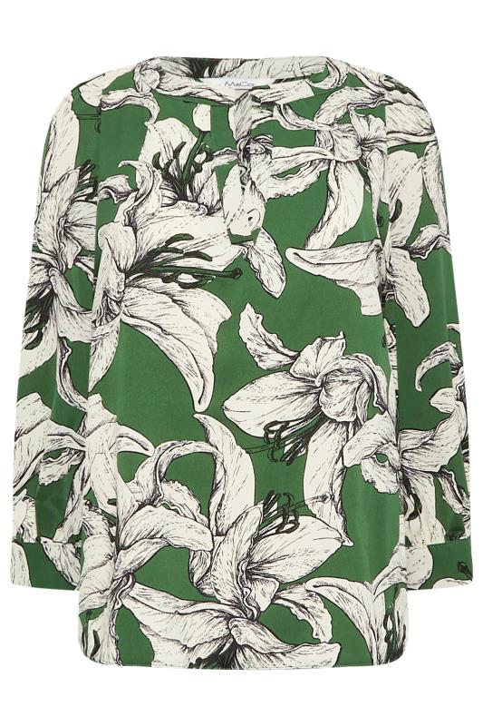 M&Co Green Floral Print 3/4 Sleeve Blouse | M&Co 6
