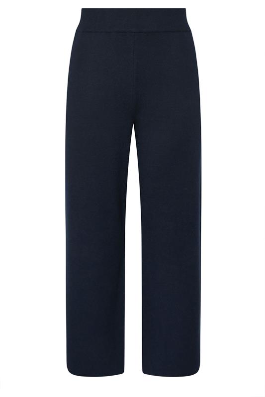 EVANS Plus Size Navy Blue Luxury Knitted Trousers | Evans 6