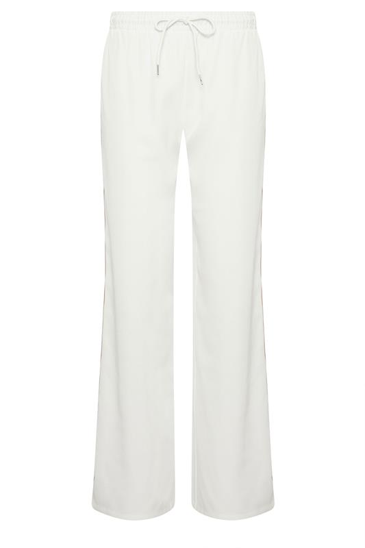 LTS Tall Women's Ivory White Side Stripe Wide Leg Trousers | Long Tall Sally 6