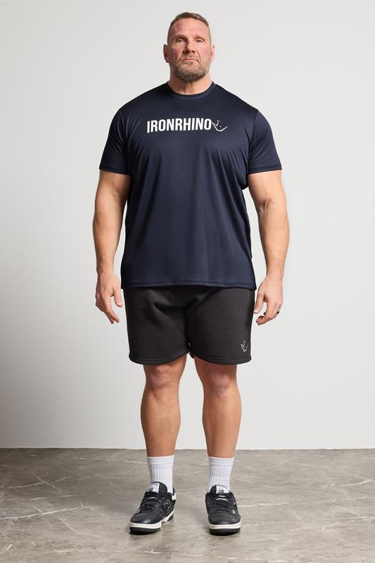 IronRhino Big & Tall Navy Blue Branded Performance T-Shirt | BadRhino 1