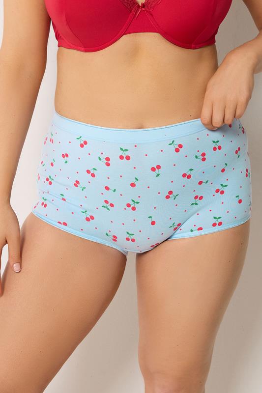 YOURSET 5 PACK Plus Size Blue Berry Print Shorts | Yours Clothing 4