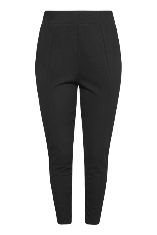 Plus Size Black Tapered Trousers | Yours Clothing 7