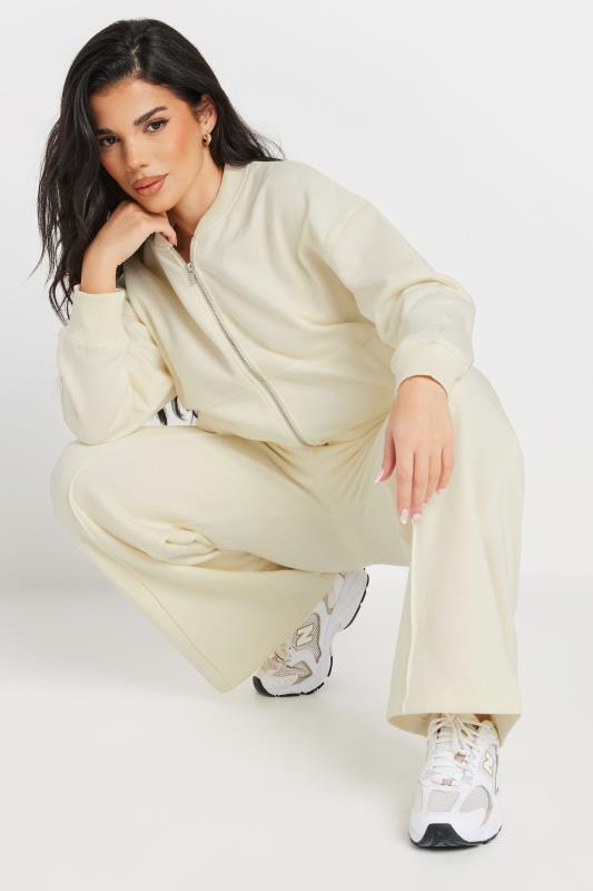 PixieGirl Petite Women's Cream Wide Leg Joggers | PixieGirl 5