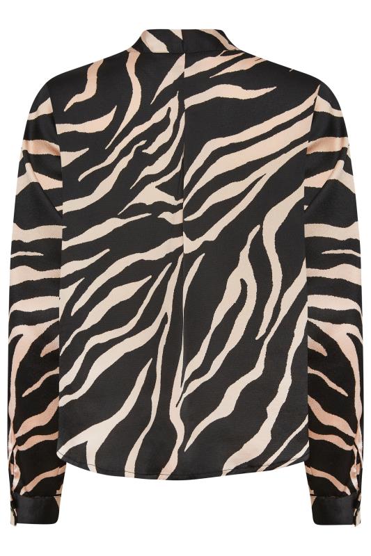 M&Co Black Zebra Print Wrap Front Blouse | M&Co 7