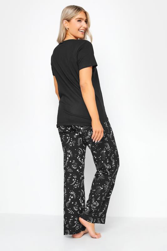 M&Co Black Cotton 'Shine Like the Stars' Slogan Pyjama Set | M&Co 3