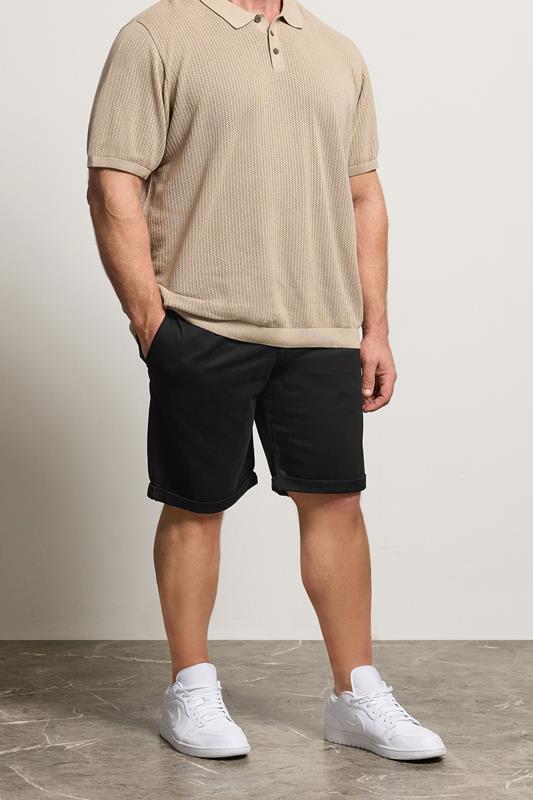 JACK & JONES Big & Tall Black Shorts | BadRhino 1