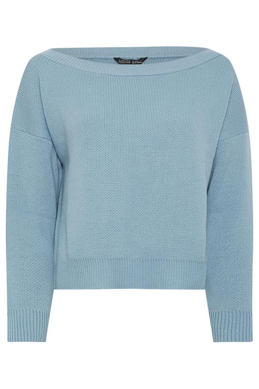 LIMITED COLLECTION Plus Size Blue Knitted Off Shoulder Jumper | Yours Clothing 5