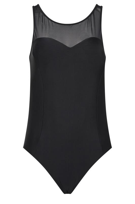 LTS Tall Black Mesh Active Swimsuit | Long Tall Sally  8
