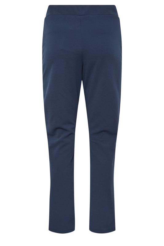 M&Co Navy Blue Stretch Tapered Trousers | M&Co 4