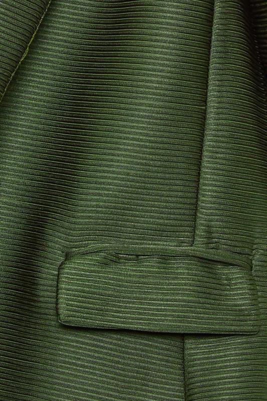 M&Co Khaki Green Textured Blazer | M&Co 5