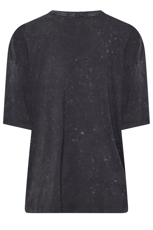 YOURS Plus Size Grey Acid Wash Boxy Daisy Print T-Shirt | Yours Clothing 2