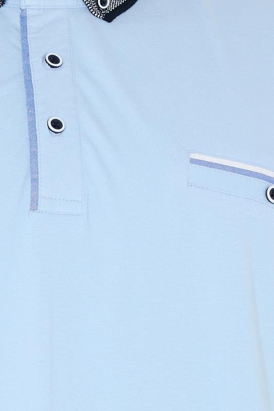BadRhino Big & Tall Blue Chambray Pocket Polo Shirt | BadRhino 9