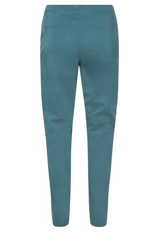 M&Co Denim Blue Stretch Bengaline Trousers | M&Co 6
