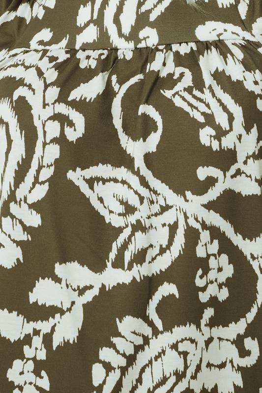 LTS Tall Green Paisley Square Neck Top | Long Tall Sally 4