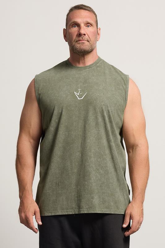 IronRhino Big & Tall Olive Green Old English Vest | BadRhino 1