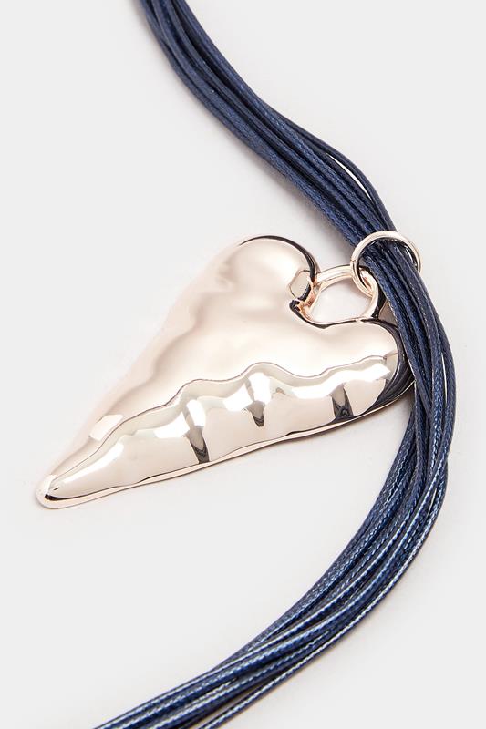 Gold Tone Statement Heart Pendant Necklace | Yours Clothing 2