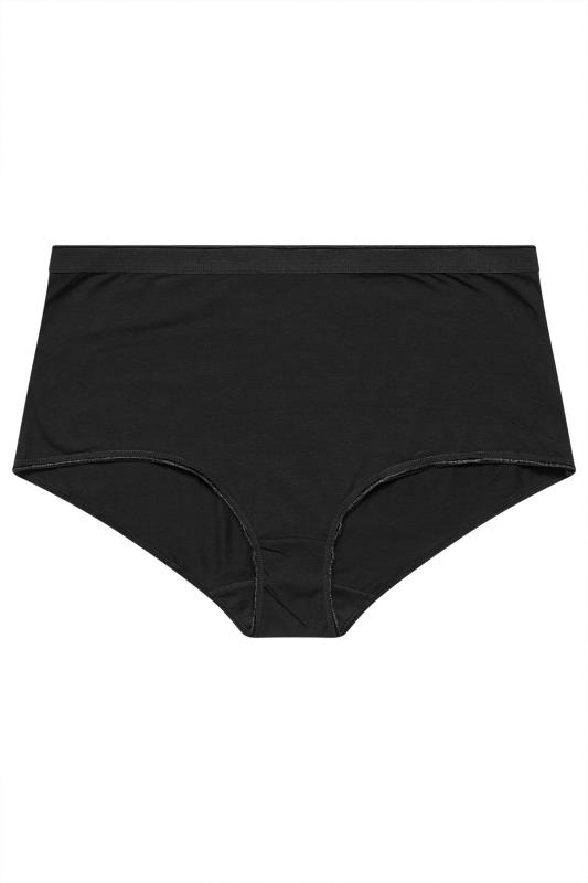 YOURSET 5 PACK Curve Black & Pink Bow Print Full Briefs | Yours Curve  9
