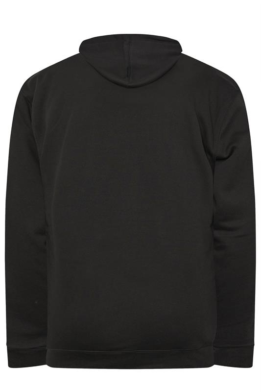 KAM Big & Tall Black 'South River' Fleece Lined Hoodie | BadRhino 4