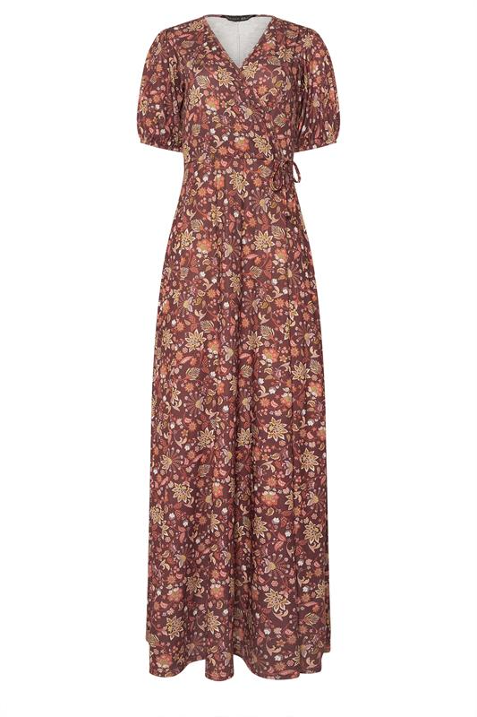 LTS Tall Orange Paisley Wrap Maxi Dress | Long Tall Sally 5