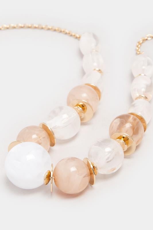 Gold Tone Beaded Statement Necklace | Yours Clothing 2