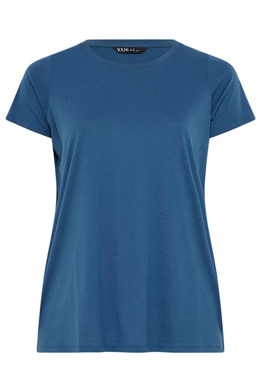 YOURS Plus Size Denim Blue Core T-Shirt | Yours Clothing 5