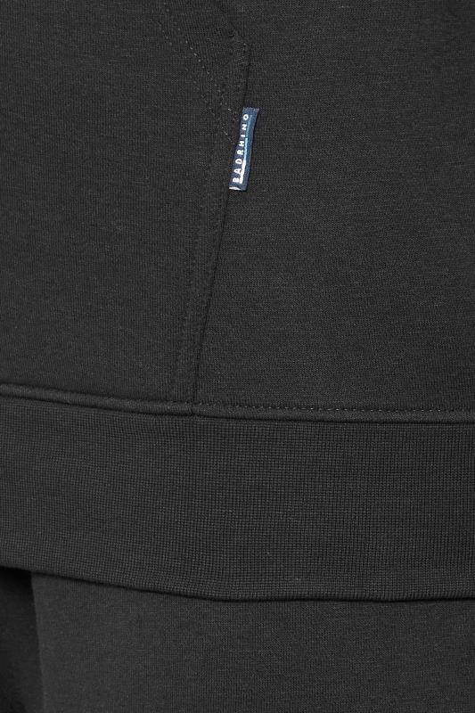 BadRhino Big & Tall Black Zip Through Hoodie & Jogger Set | BadRhino 4