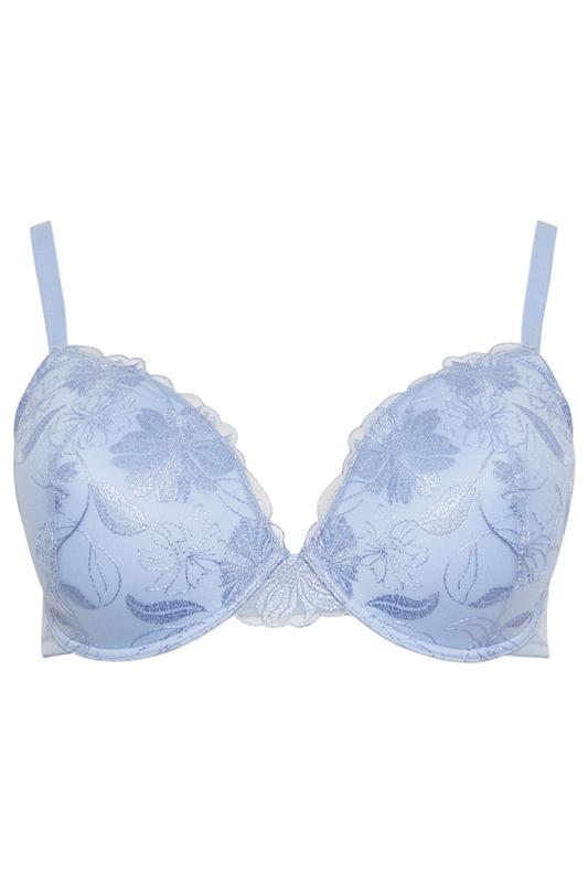 YOURSET 2 PACK Plus Size Navy Blue Embroidered Floral Padded Bras | Yours Clothing 10