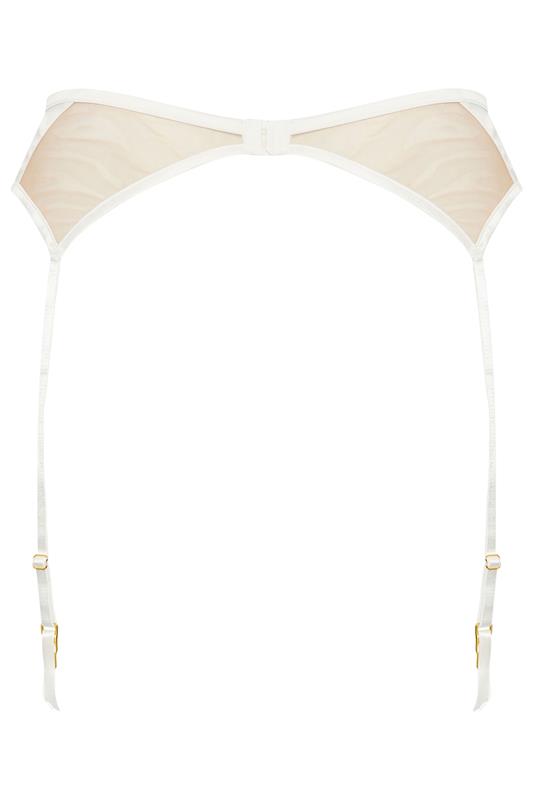 PLAYFUL PROMISES White Ramona Suspender Belt | Yours Clothing 5
