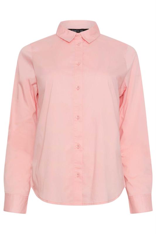 M&Co Pink Cotton Poplin Long Sleeve Shirt | M&Co 5