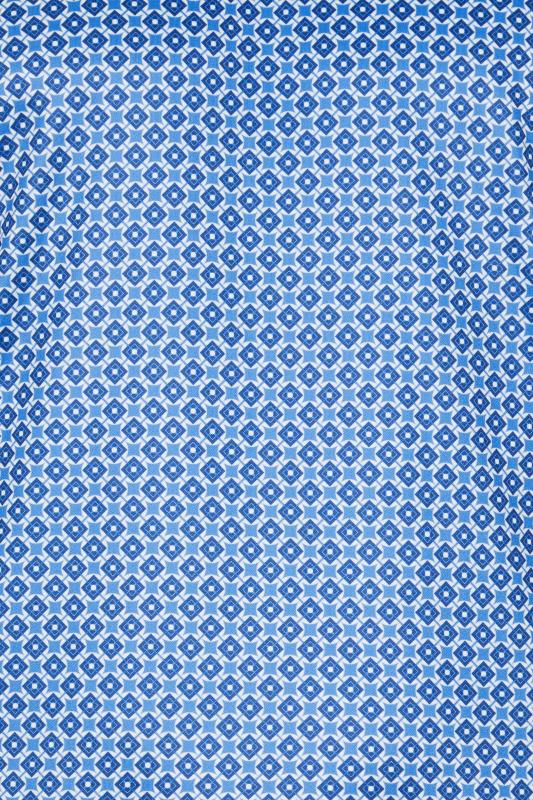 BadRhino Golf Big & Tall Blue Geometric Print Polo Shirt | BadRhino 1