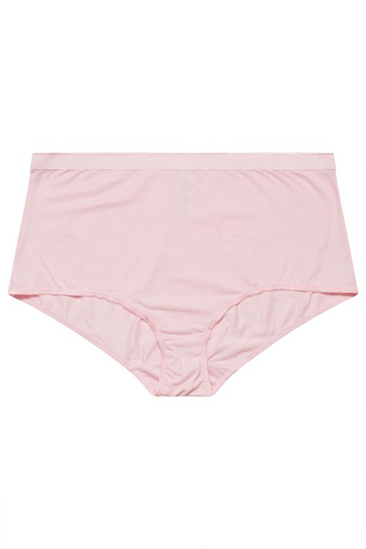 YOURSET 5 PACK Curve Black & Pink Bow Print Full Briefs | Yours Curve  7