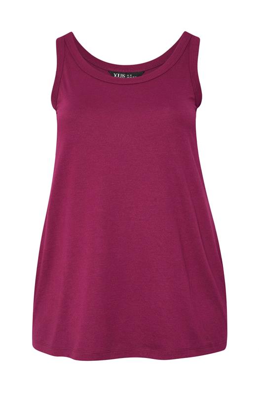 YOURS Plus Size 3 PACK Dark Pink Core T-Shirt Essentials Set | Yours Clothing 11