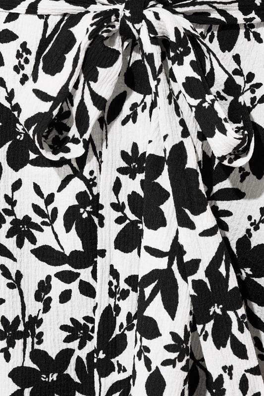 YOURS Plus Size Cream Floral Sleeveless Wrap Top | Yours Clothing 4