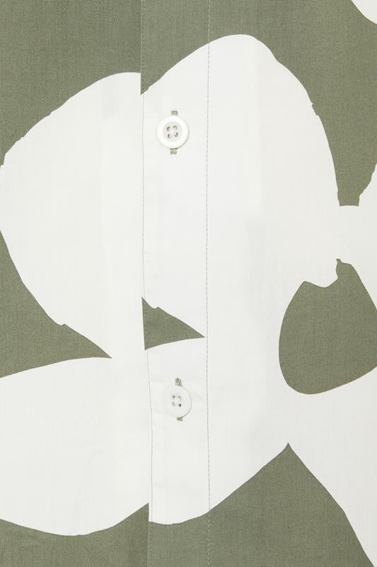 BadRhino Big & Tall Green Flower Poplin Shirt | BadRhino 7