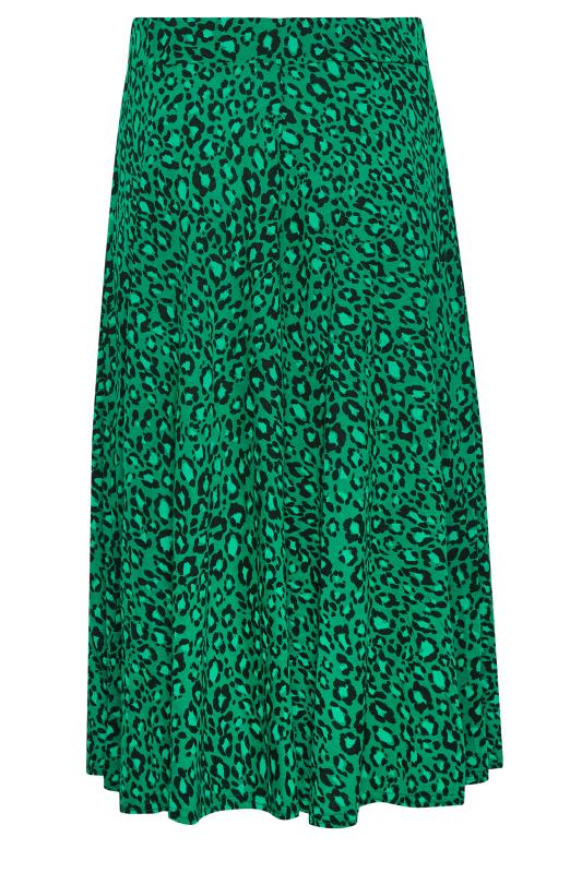 M&Co Green Animal Print Print Jersey Midi Skirt | M&Co 5