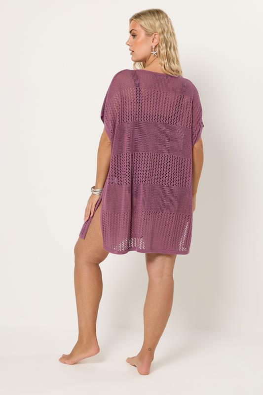 YOURS Plus Size Pink Throw On Beach Kimono | Yours Clothing 5