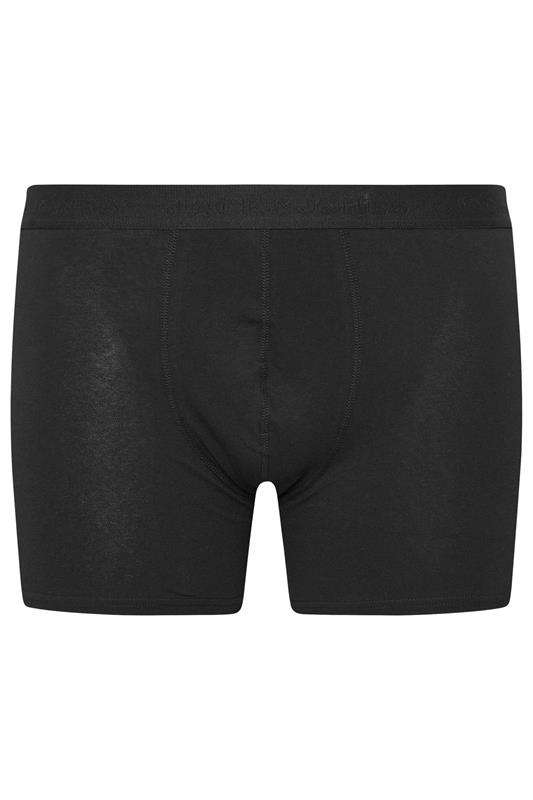 JACK & JONES Big & Tall 5 PACK Tone Black Boxers | BadRhino 6