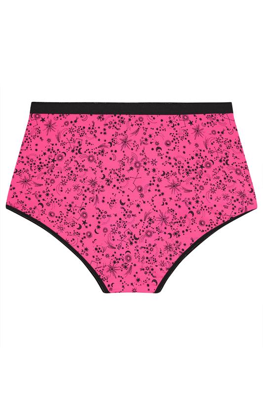 YOURSET 5 PACK Plus Size Pink Celestial Print Full Briefs | Yours Clothing 8