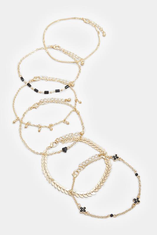 Yours 6 PACK Gold Tone Chain Bracelet Set