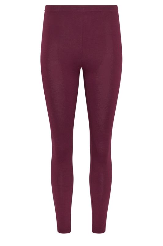 PixieGirl Petite Women's 2 PACK Burgundy Red & Black Cotton Leggings | PixieGirl 8