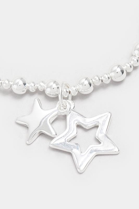 Silver Tone Star Stretch Bracelet | Yours Clothing 2