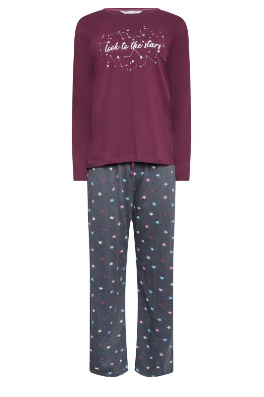 M&Co Purple Cotton 'Look to the Stars' Wide Leg Pyjama Set | M&Co 5